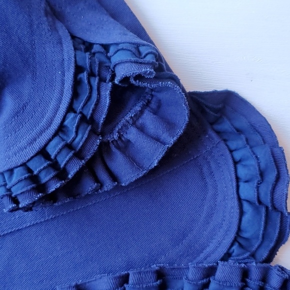 M by Marc Bouwer Navy Ruffle Trim Twill Jacket with Pockets S - Picture 7 of 8